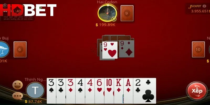 Người chơi có thể đút 3 bích trong Tiến lên Miền Nam